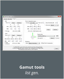 Gamut tools list gen.