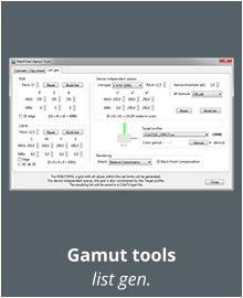 Gamut tools list gen.