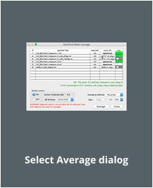 Select Average dialog