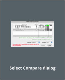 Select Compare dialog