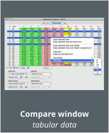 Compare window tabular data