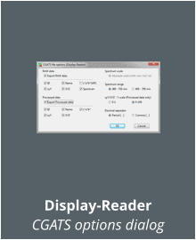 Display-Reader CGATS options dialog
