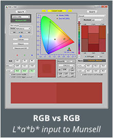 RGB vs RGB L*a*b* input to Munsell
